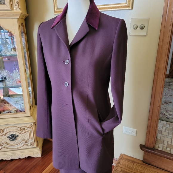 Valentino Dresses & Skirts - VALENTINO MISS V INTAGE '70S PLUM TWO-PIECE SUIT